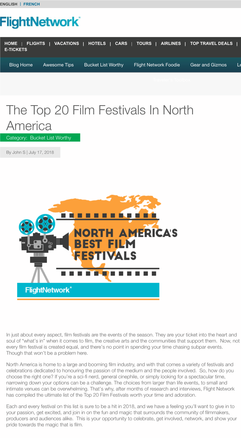 The Top 20 Film Festivals in North America