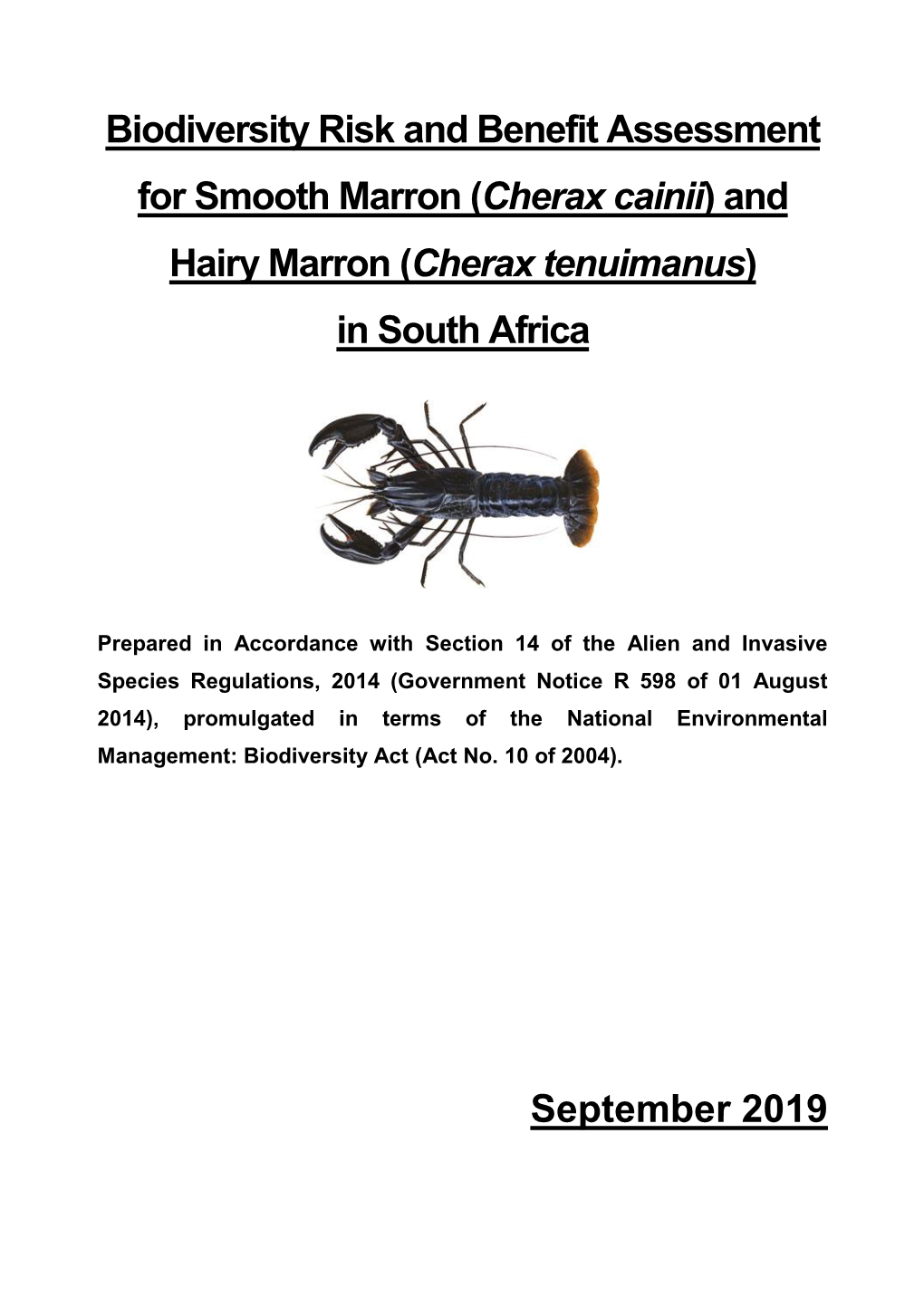 And Hairy Marron (Cherax Tenuimanus) in South Africa