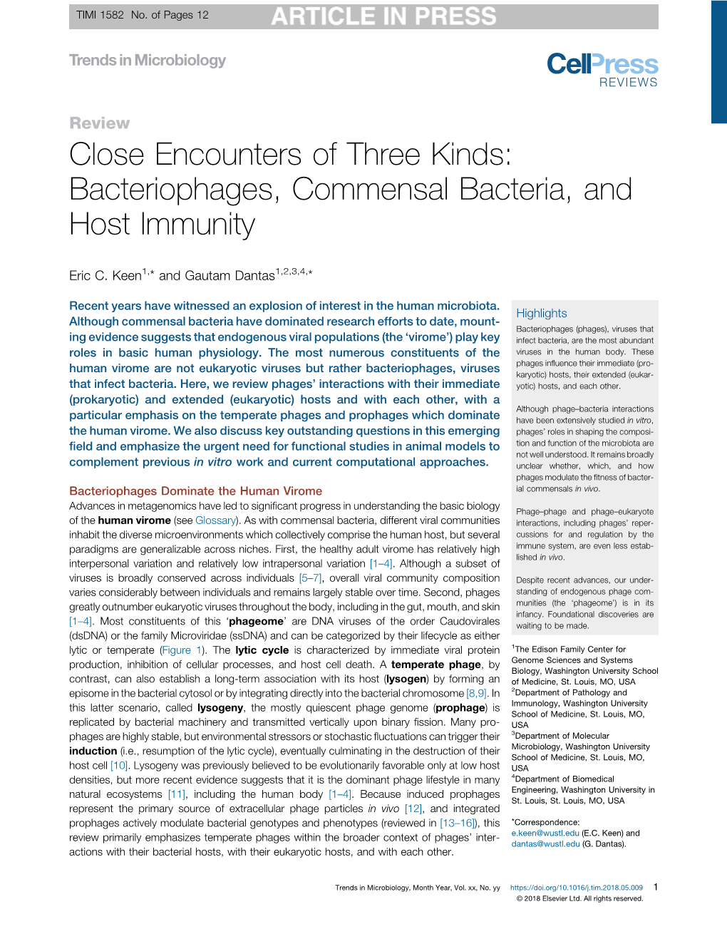 Bacteriophages, Commensal Bacteria, and Host Immunity