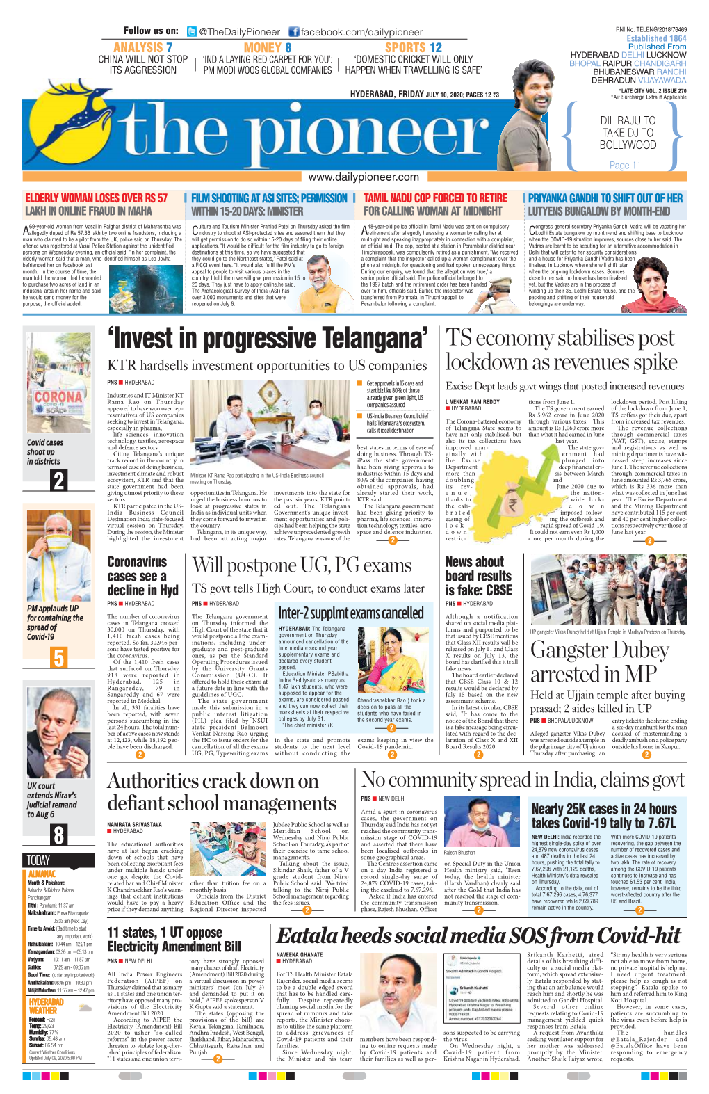 'Invest in Progressive Telangana'