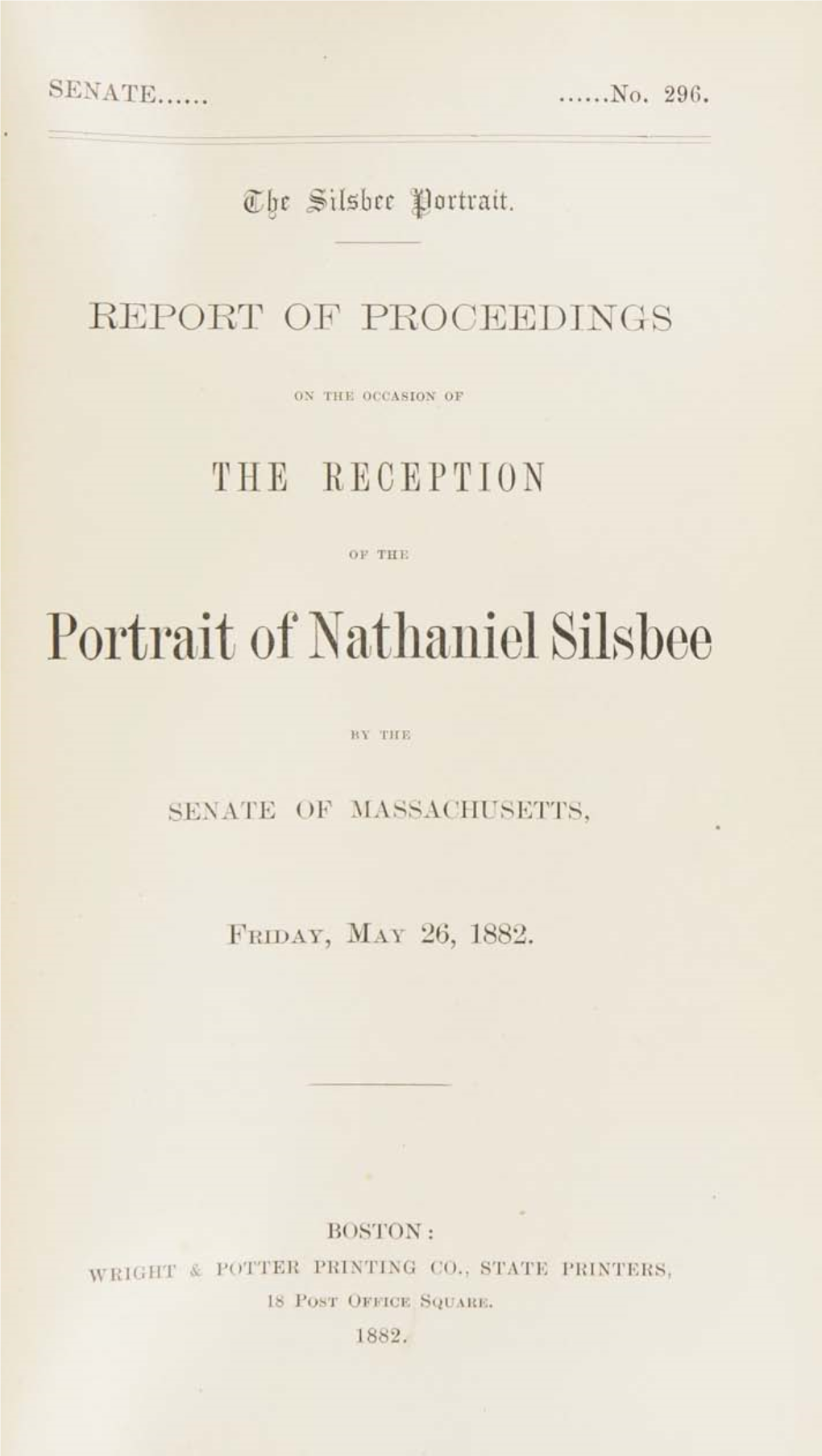 Portrait of Nathaniel Silsbee