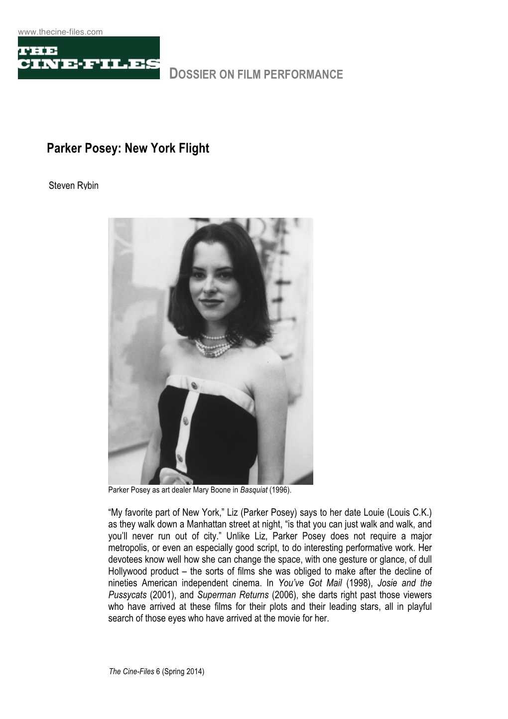 Parker Posey: New York Flight