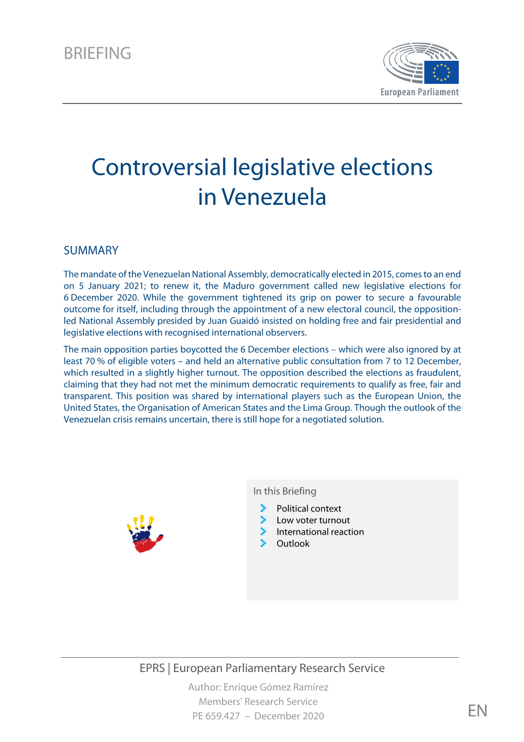 Controversial Legislative Elections in Venezuela