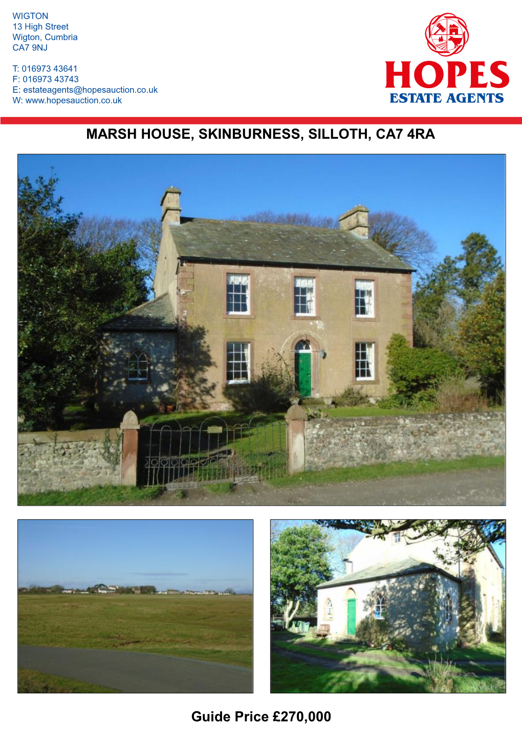Marsh House, Skinburness, Silloth, Ca7 4Ra