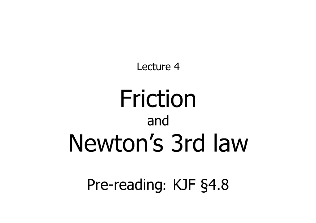 Friction Newton's 3Rd