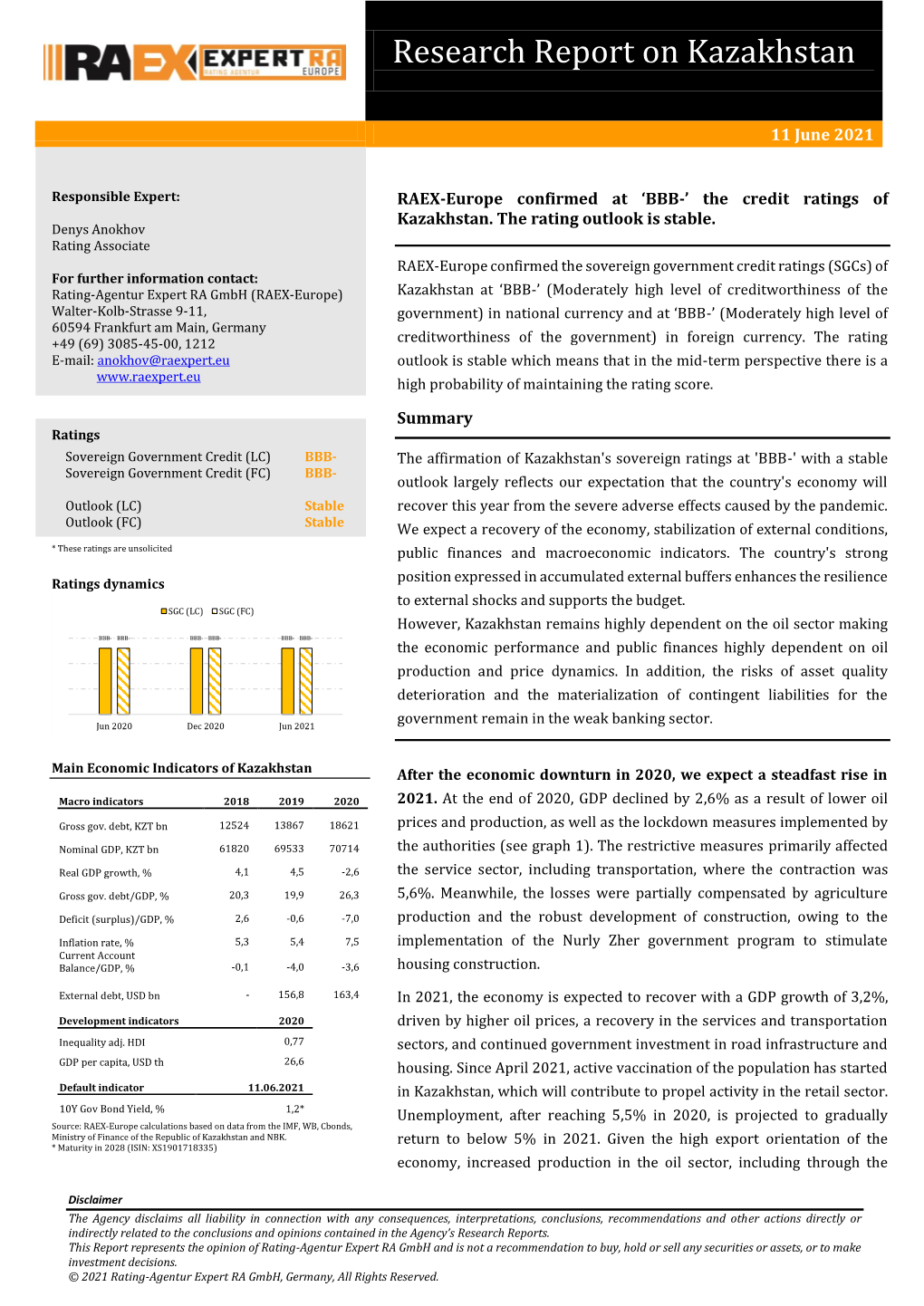 Research Report on Kazakhstan