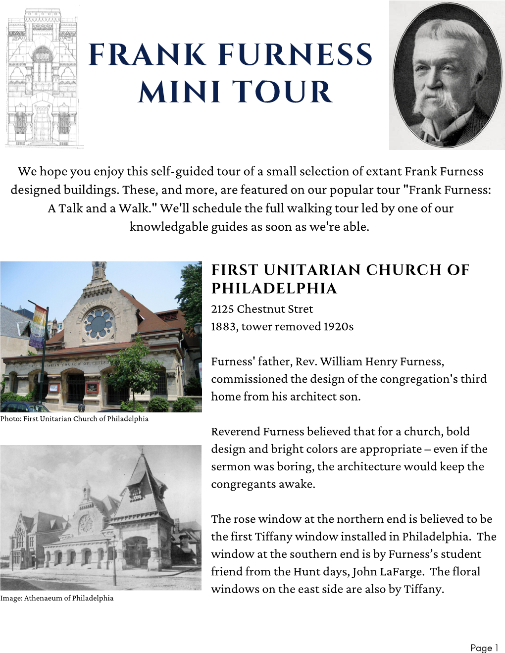 Frank Furness Mini Tour