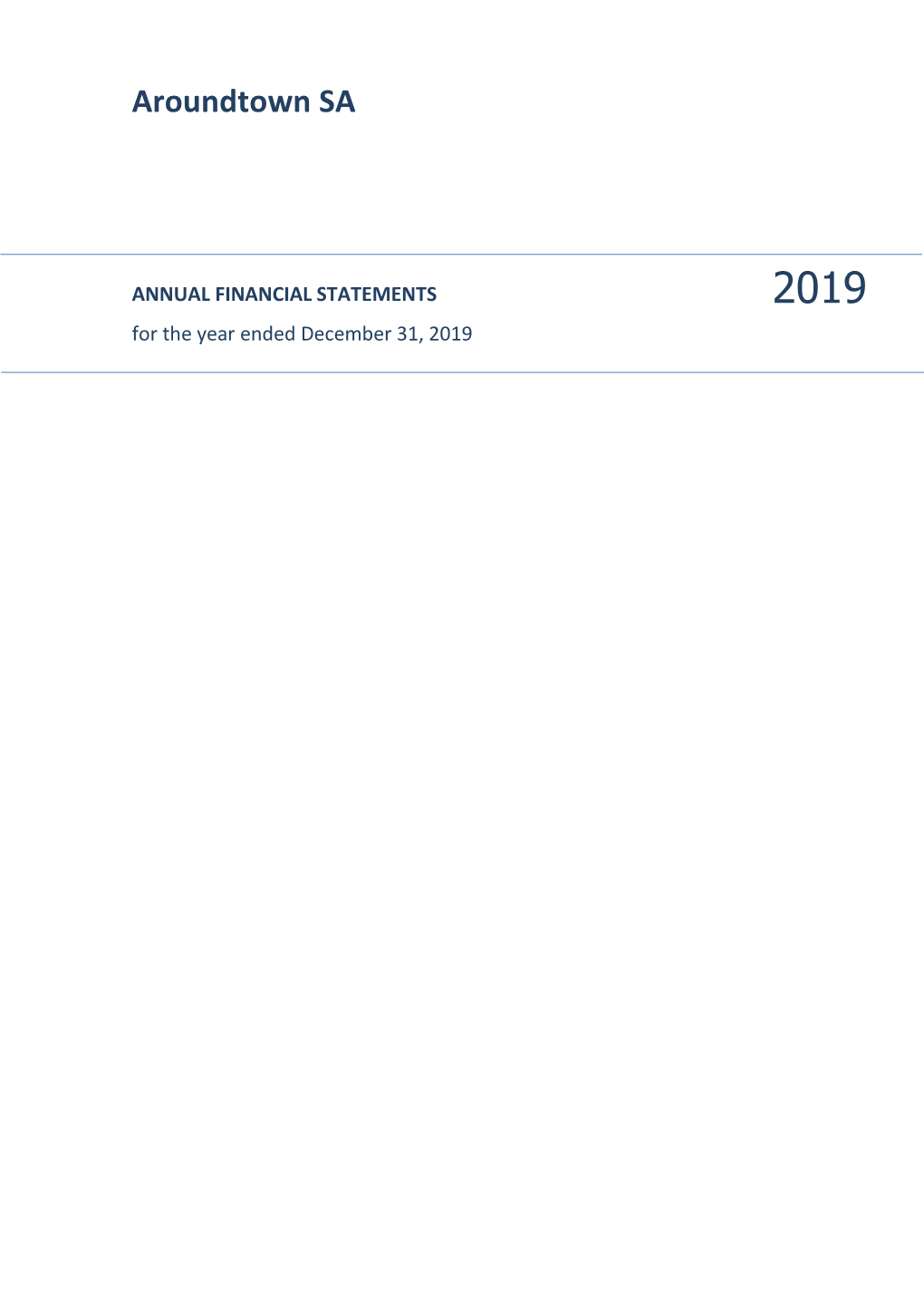 Statutory Financial Statements of the Company FY 2019