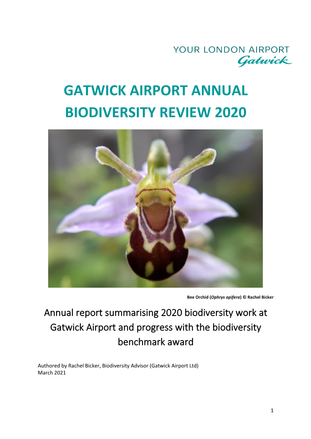 Gatwick Airport Annual Biodiversity Review 2020