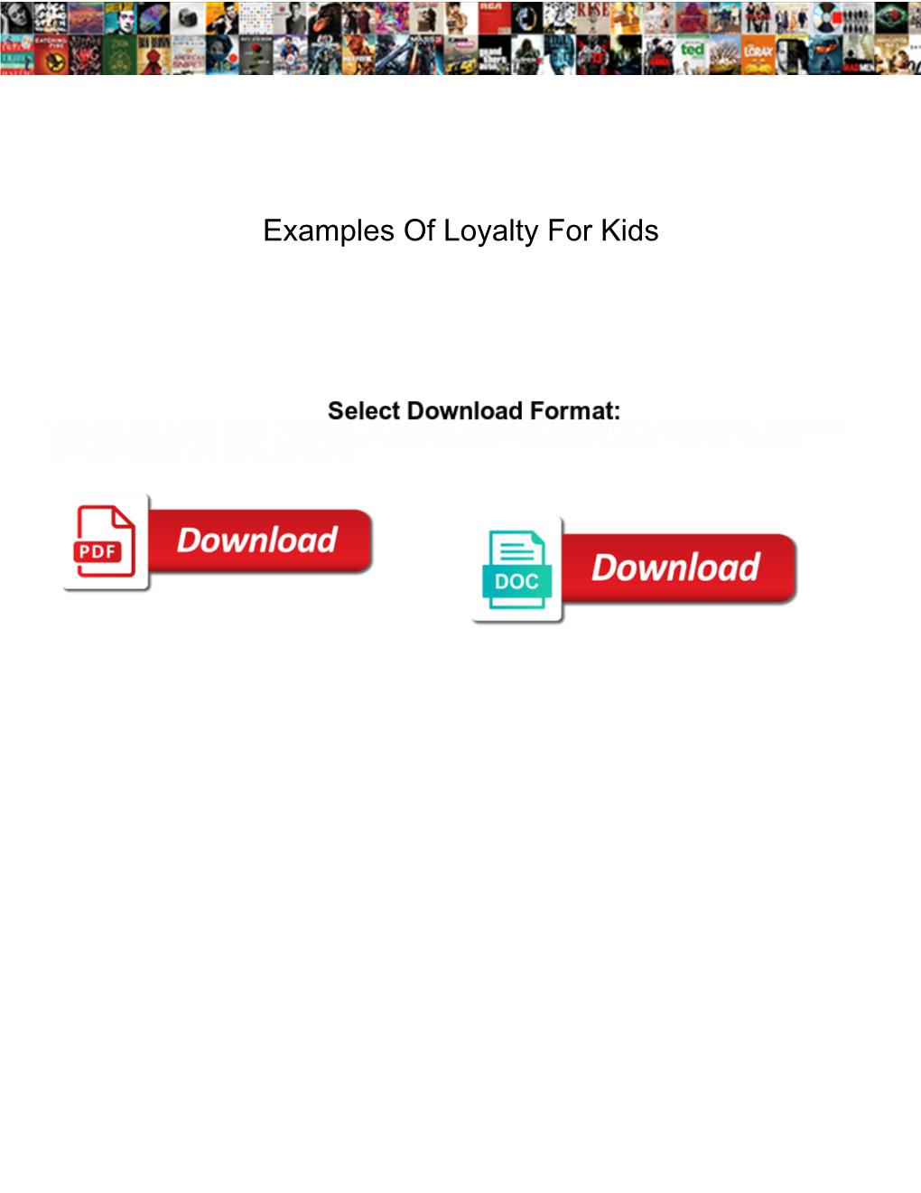 Examples of Loyalty for Kids