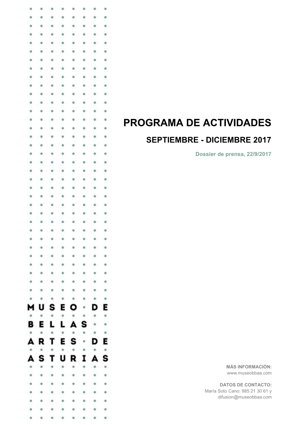 Programa De Actividades Septiembre-Diciembre 2017