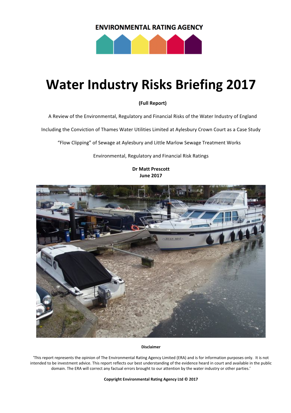 Water Industry Risks Briefing 2017