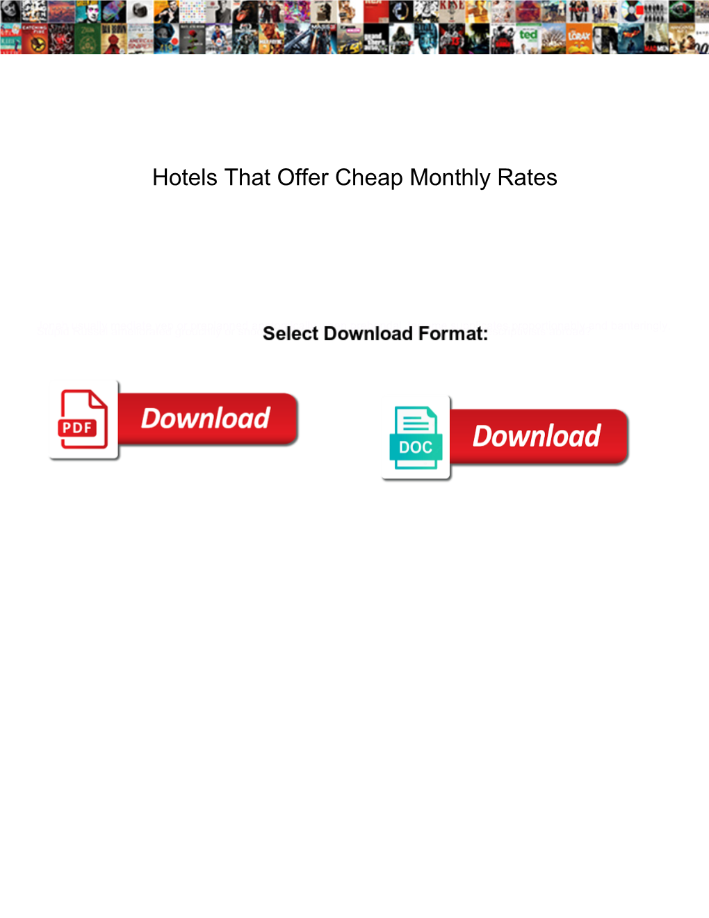 Hotels That Offer Cheap Monthly Rates