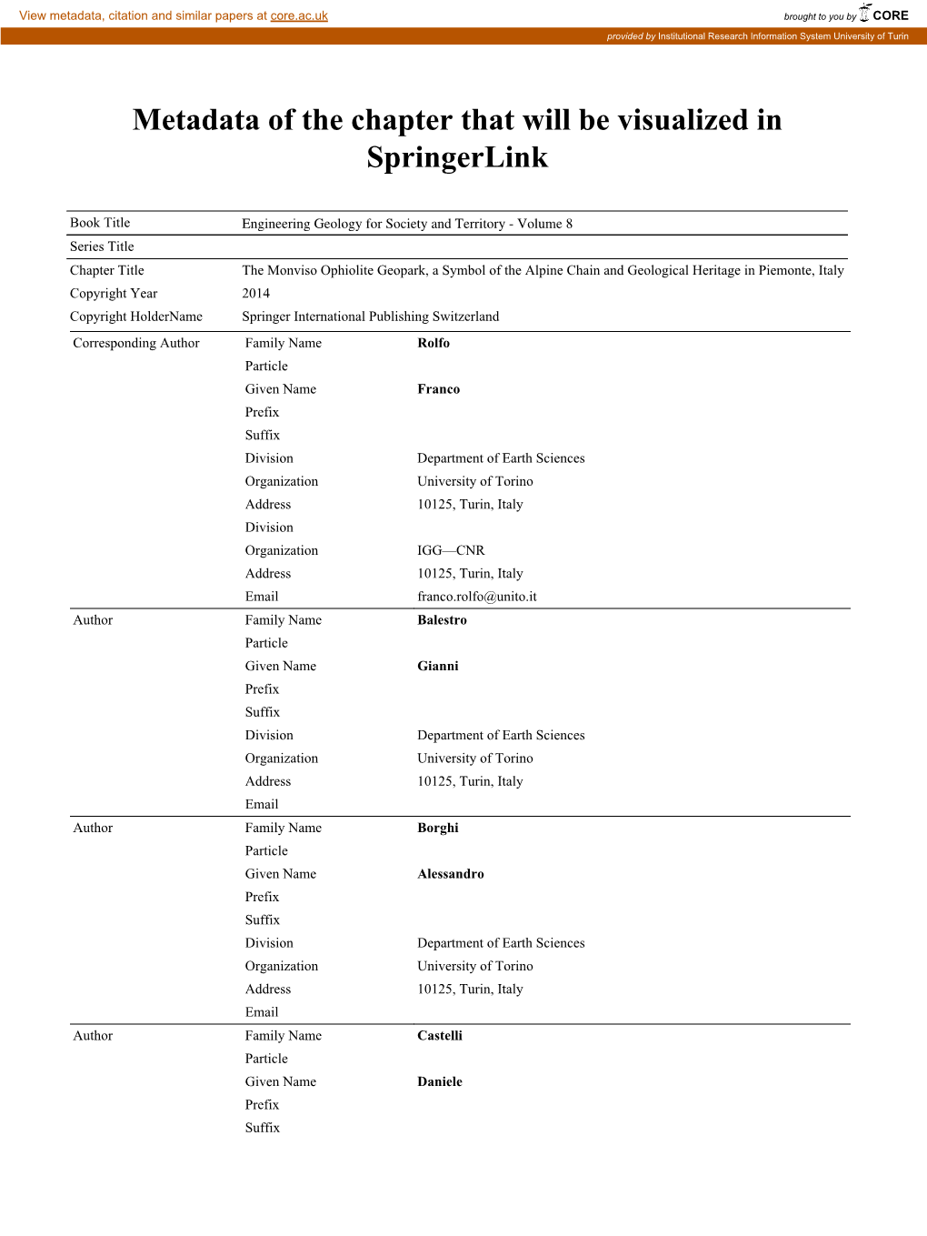 Metadata of the Chapter That Will Be Visualized in Springerlink