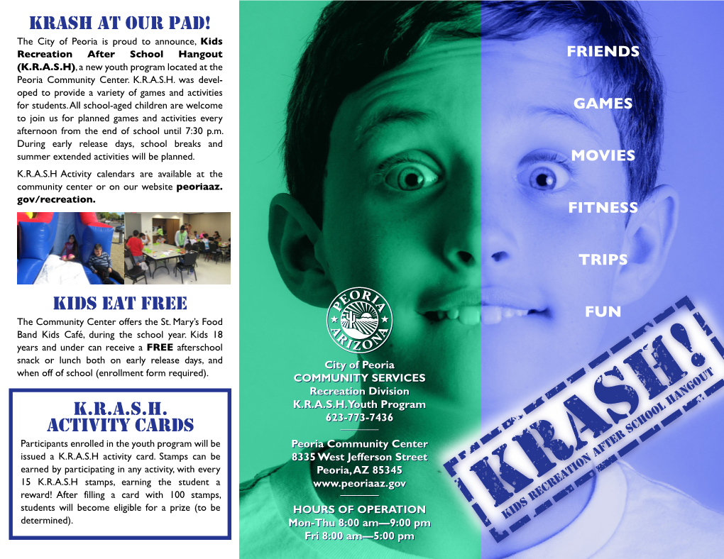 Kids Eat Free the Community Center Offers the St