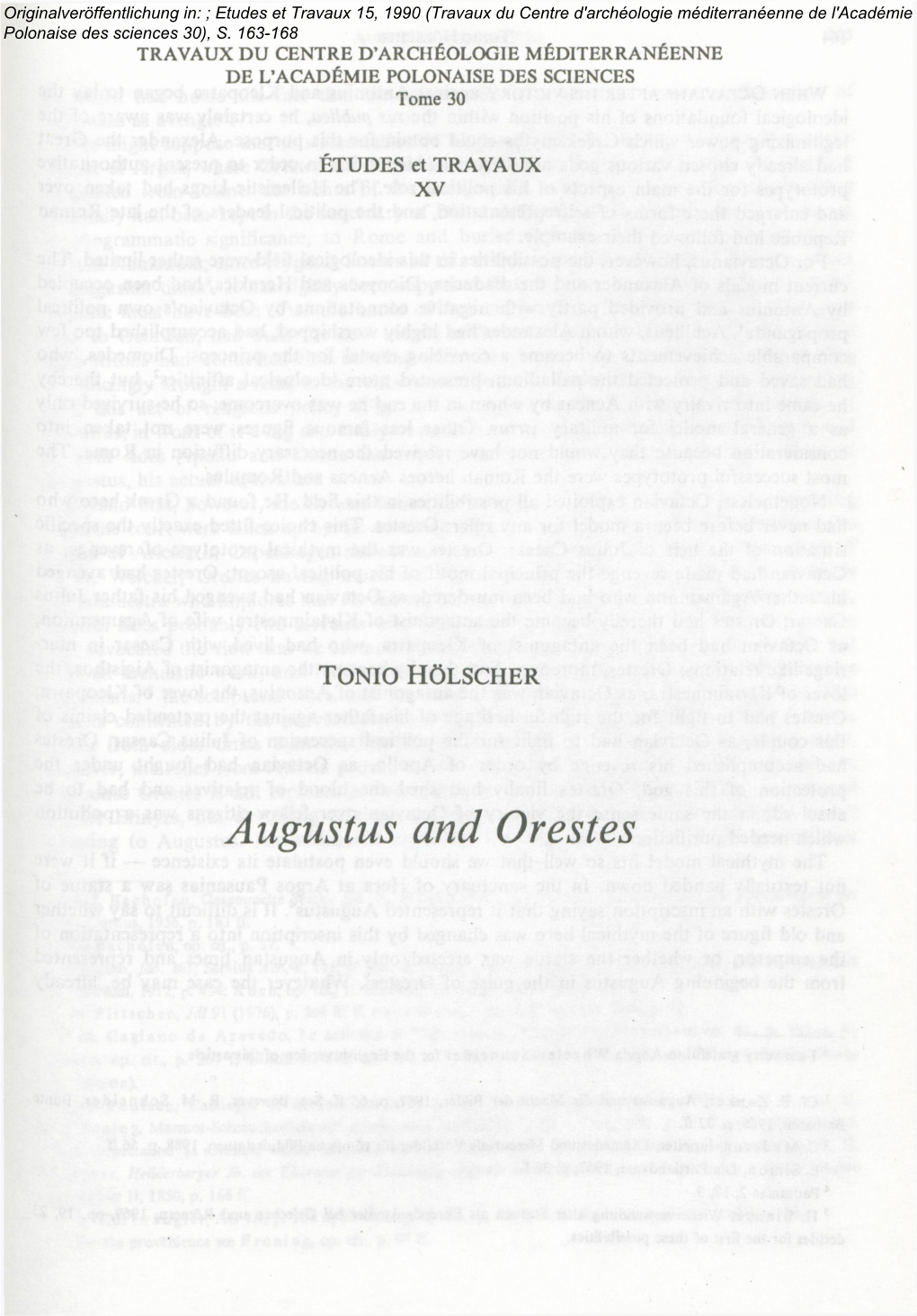 Augustus and Orestes 164 Tonio Holscher