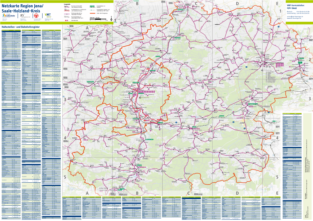 Netzkarte Region Jena/ Saale-Holzland-Kreis