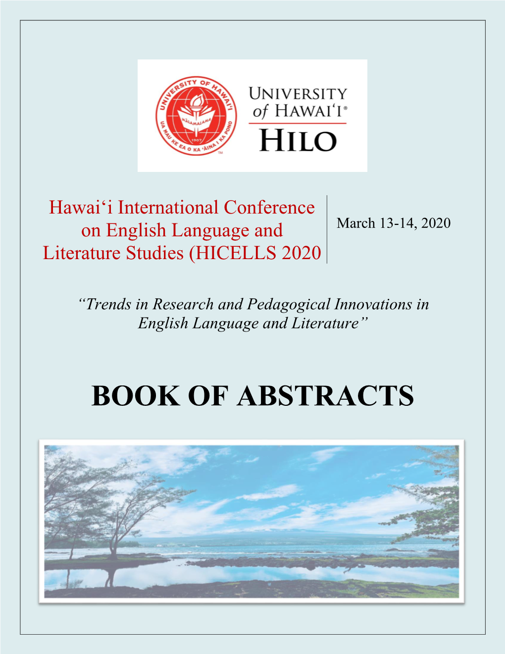 HICELLS 2020 Book of Abstracts