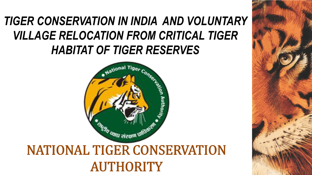 NATIONAL TIGER CONSERVATION AUTHORITY the Beginning…