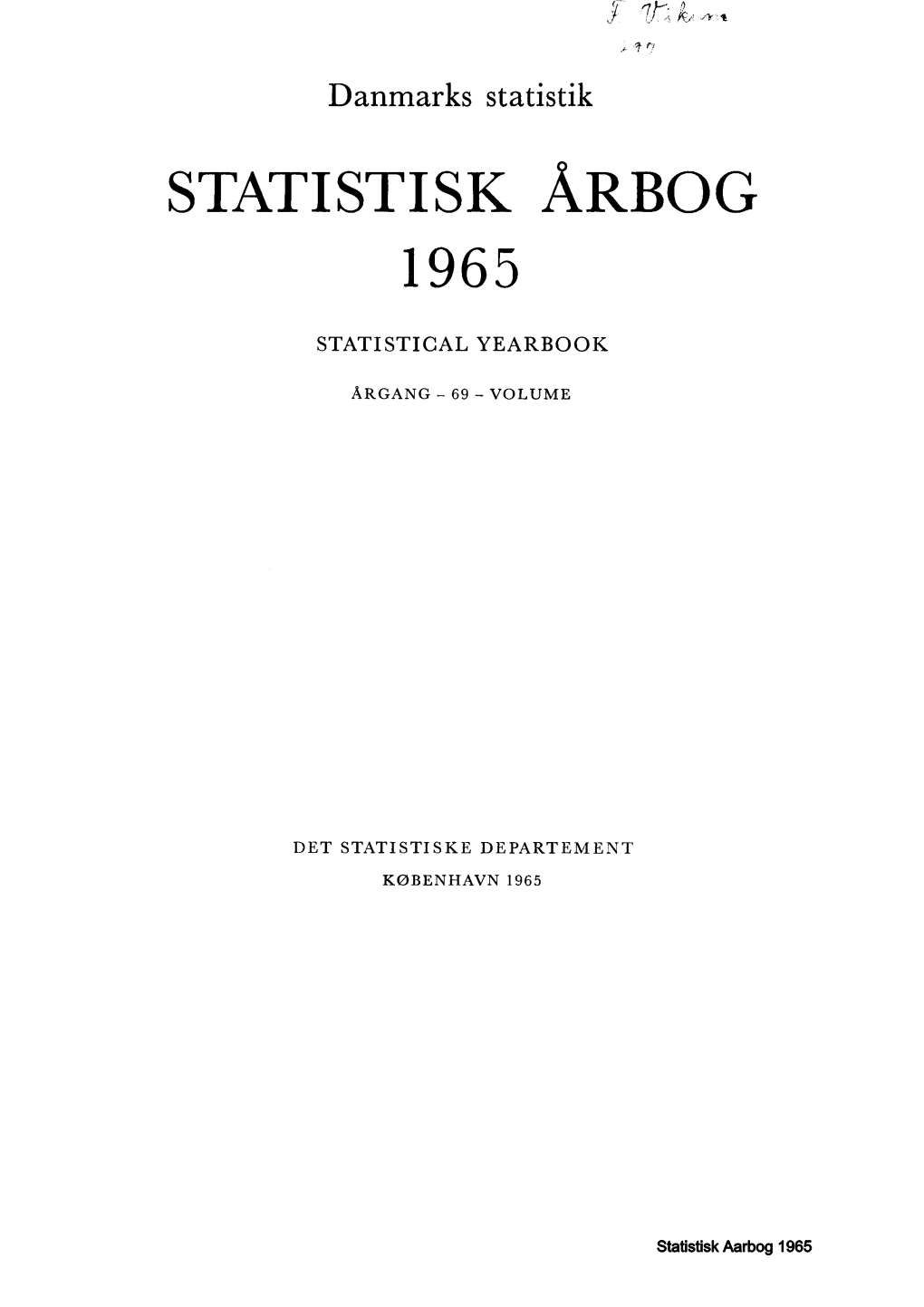 Statistisk Årbog 1965