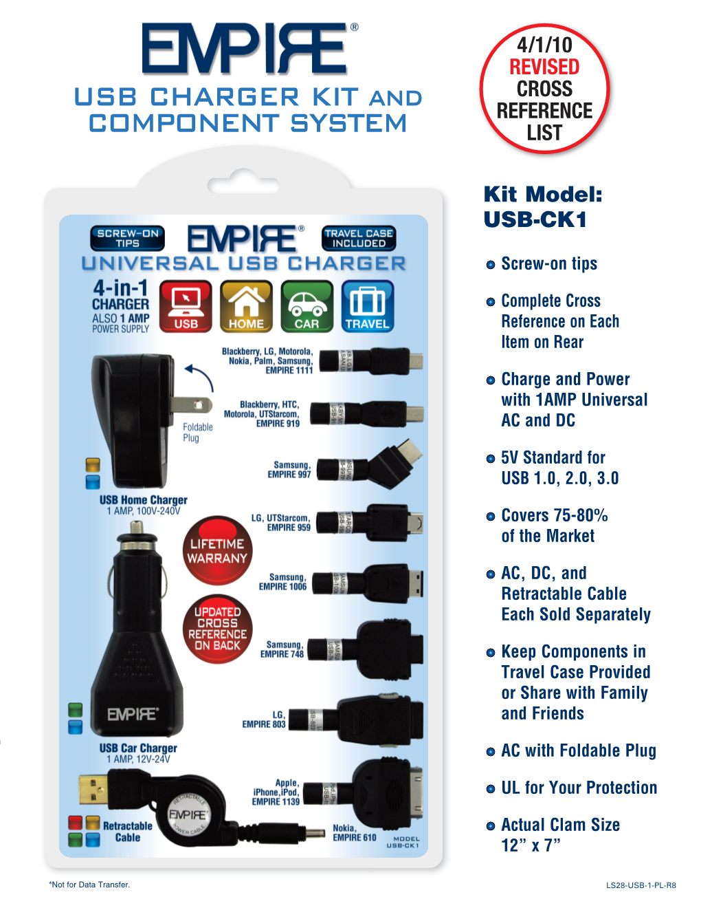 Usb Charger Kit and Component System
