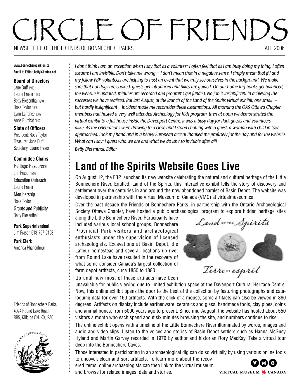 Land of the Spirits Website Goes Live
