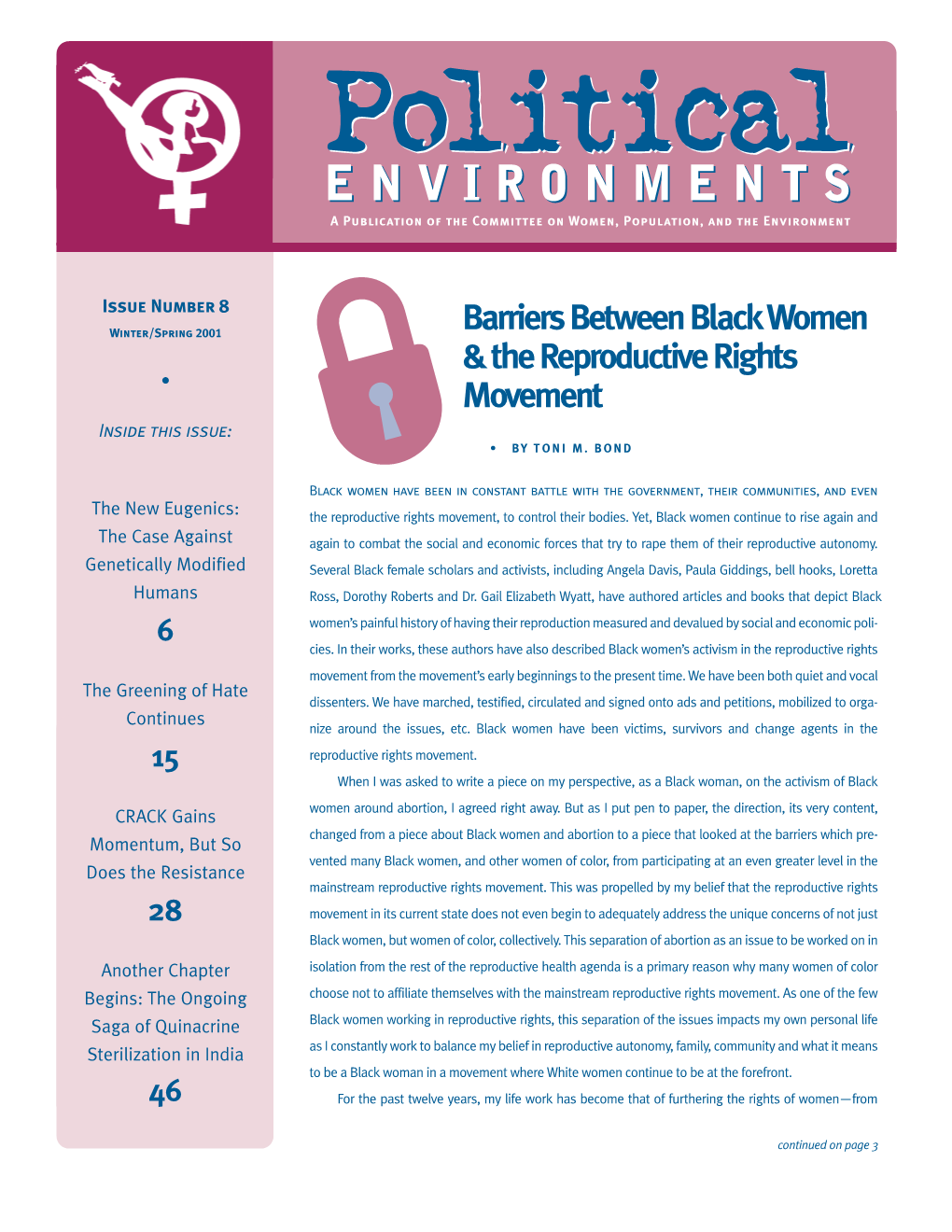 Barriers Between Black Women & the Reproductive Rights Movement