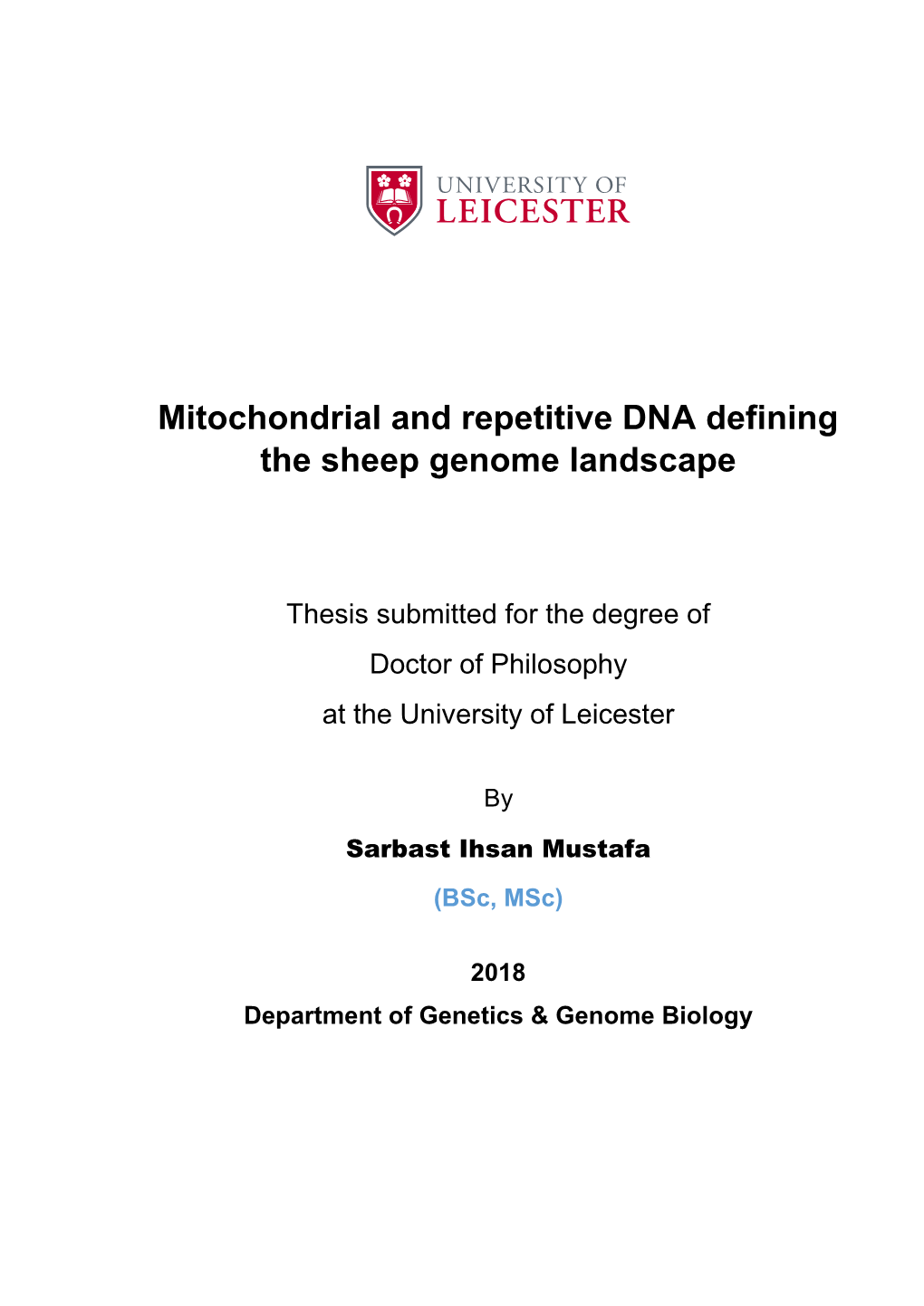 Mitochondrial and Repetitive DNA Defining the Sheep Genome Landscape