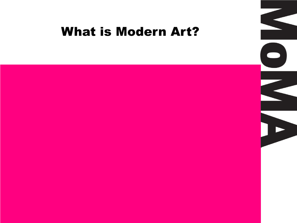 What Is Modern Art? Questions