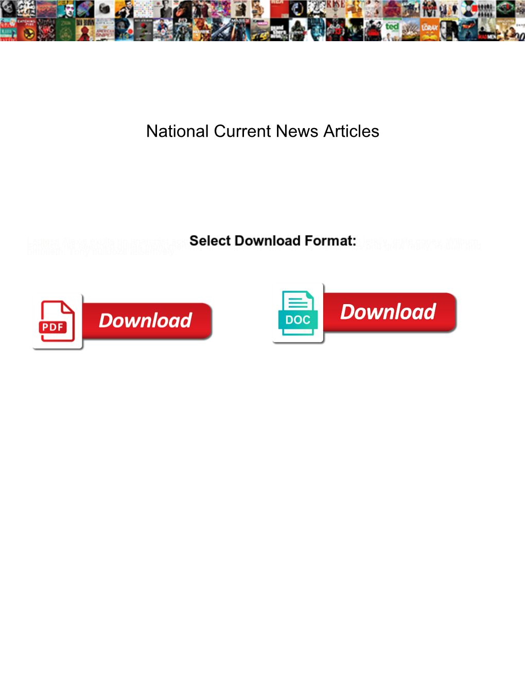 National Current News Articles