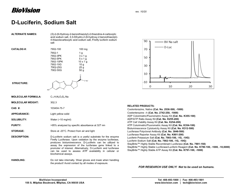 7902-D-Luciferin Sodium Salt