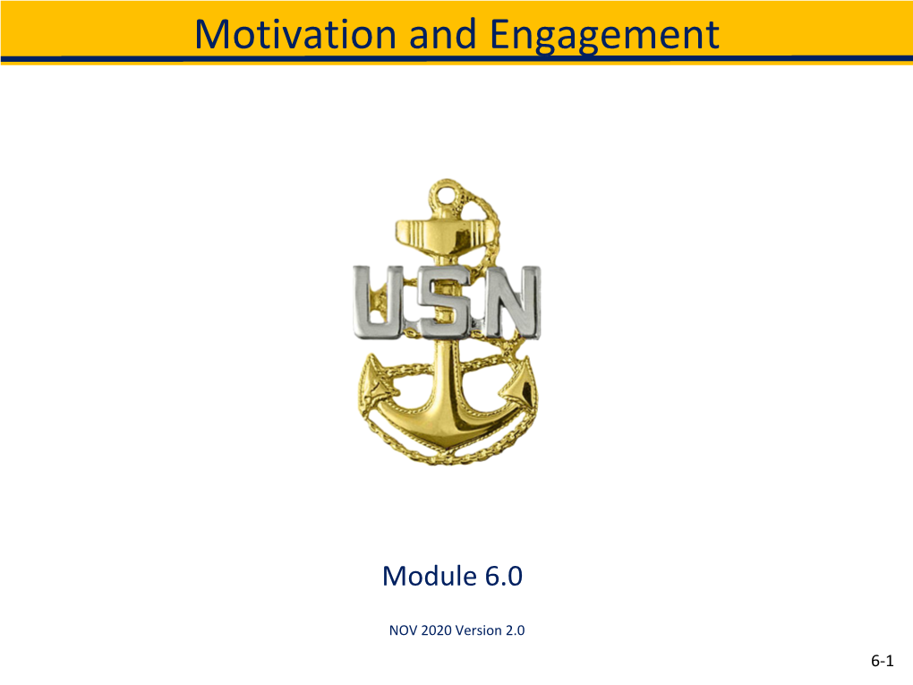 Motivation and Engagement