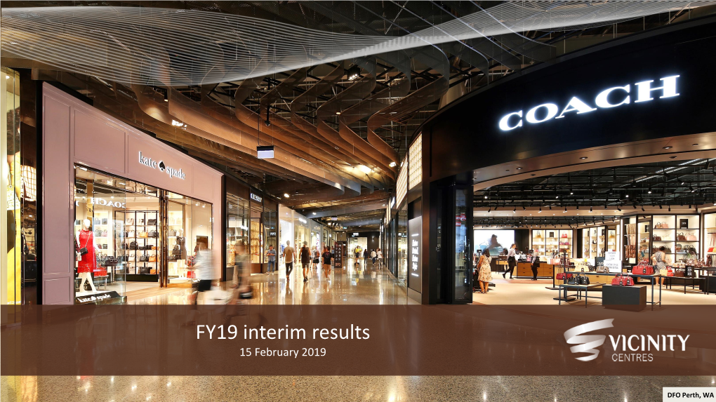 FY19 Interim Results 15 February 2019