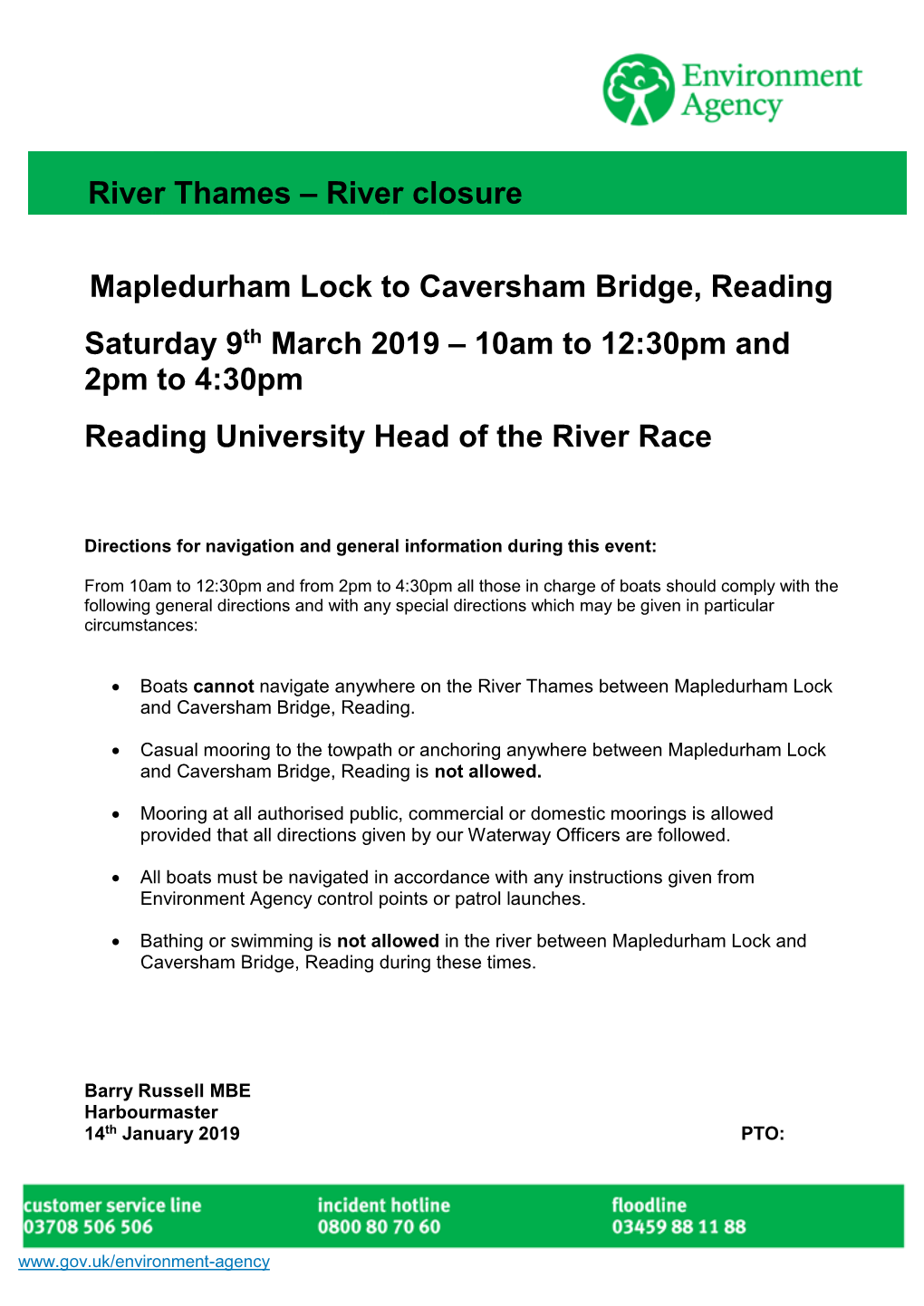 Mapledurham Lock to Caversham Bridge, Reading Saturday 9Th