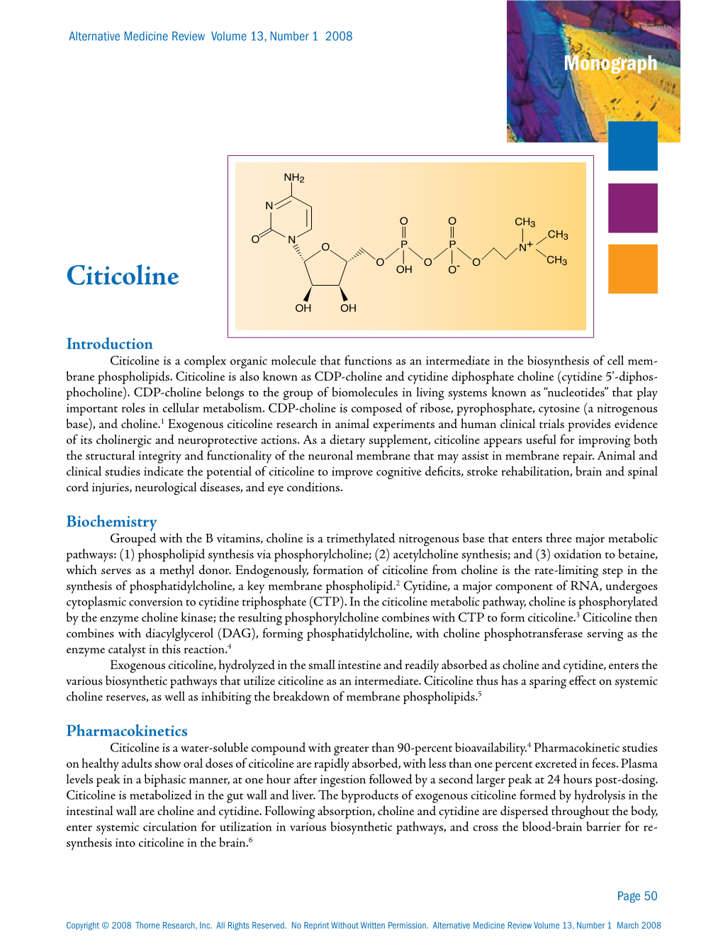 Citicoline Monograph