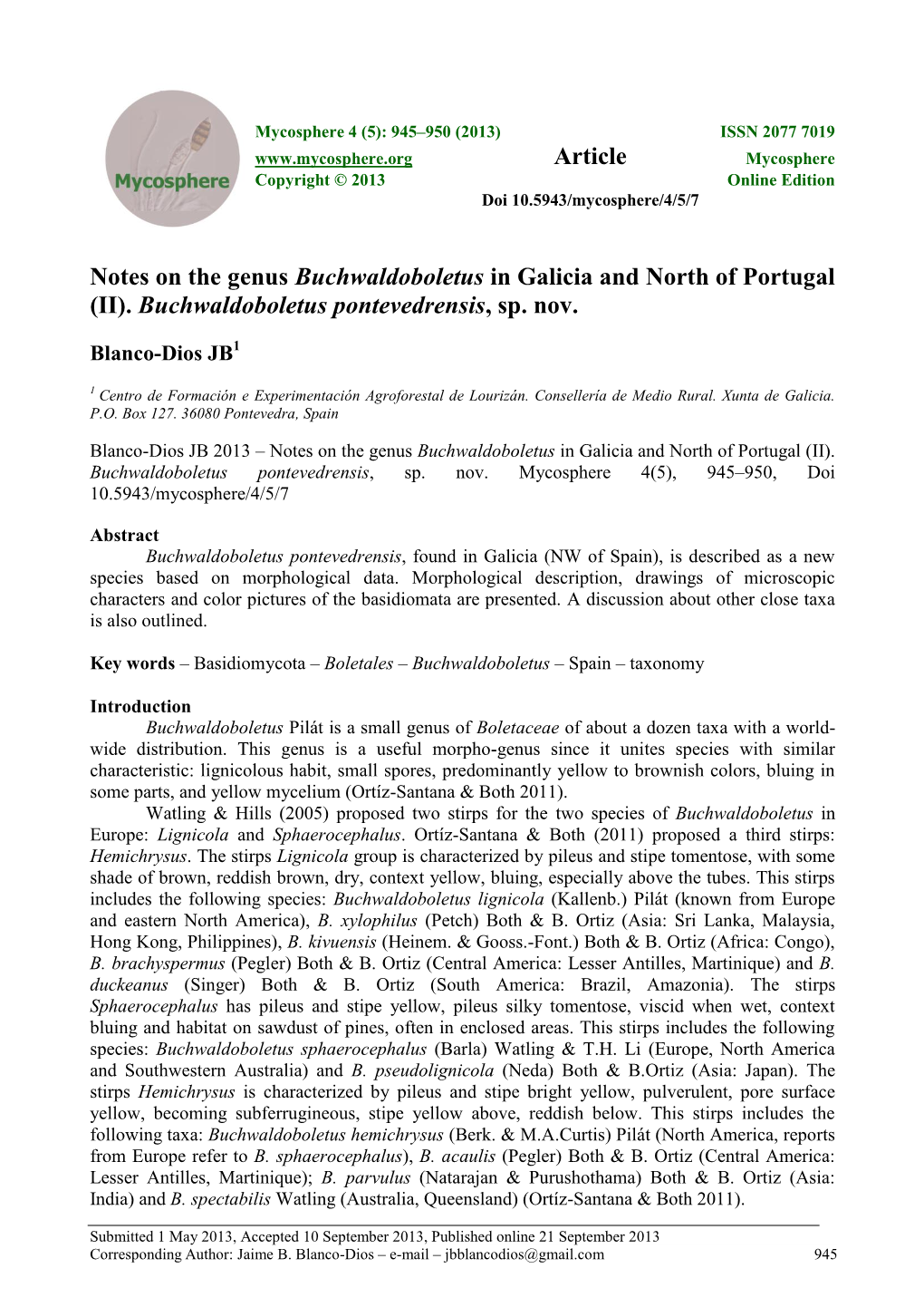 Notes on the Genus Buchwaldoboletus in Galicia and North of Portugal (II)