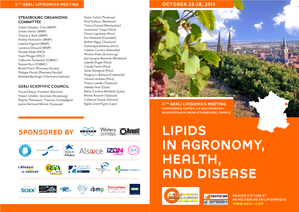Lipids in Agronomy, Health, and Disease