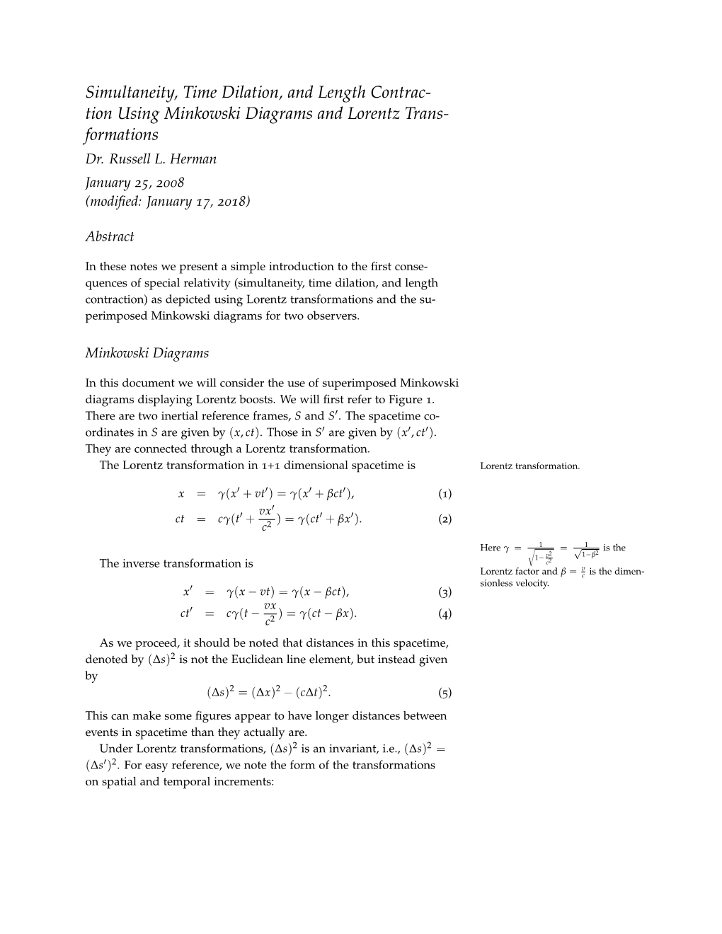 Minkowski Diagrams and Lorentz Transformations 2