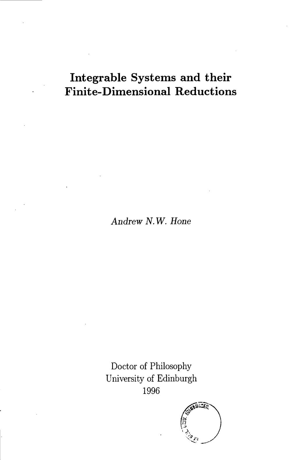 Integrable Systems and Their Finite-Dimensional Reductions
