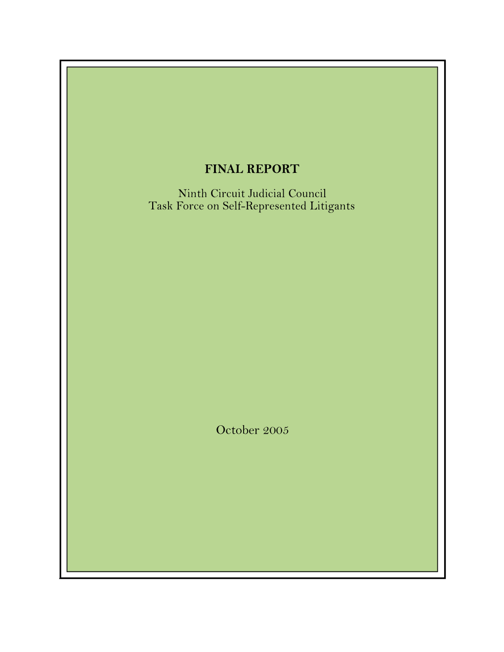 FINAL REPORT October 2005