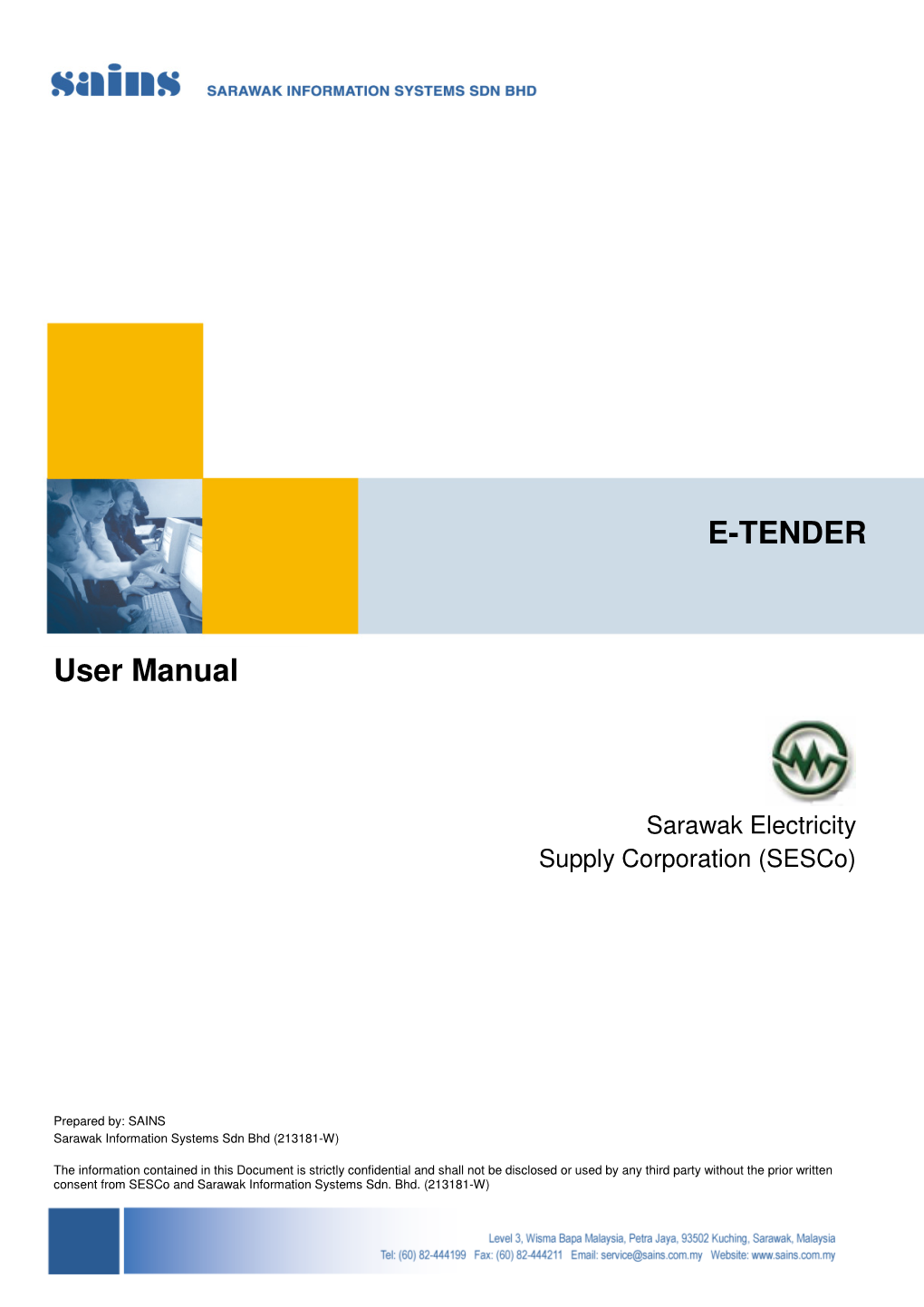 E-TENDER User Manual