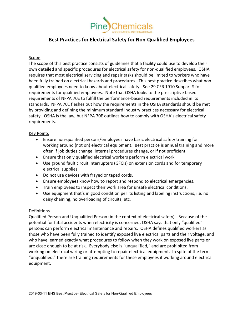 Best Practices for Electrical Safety for Non-Qualified Employees