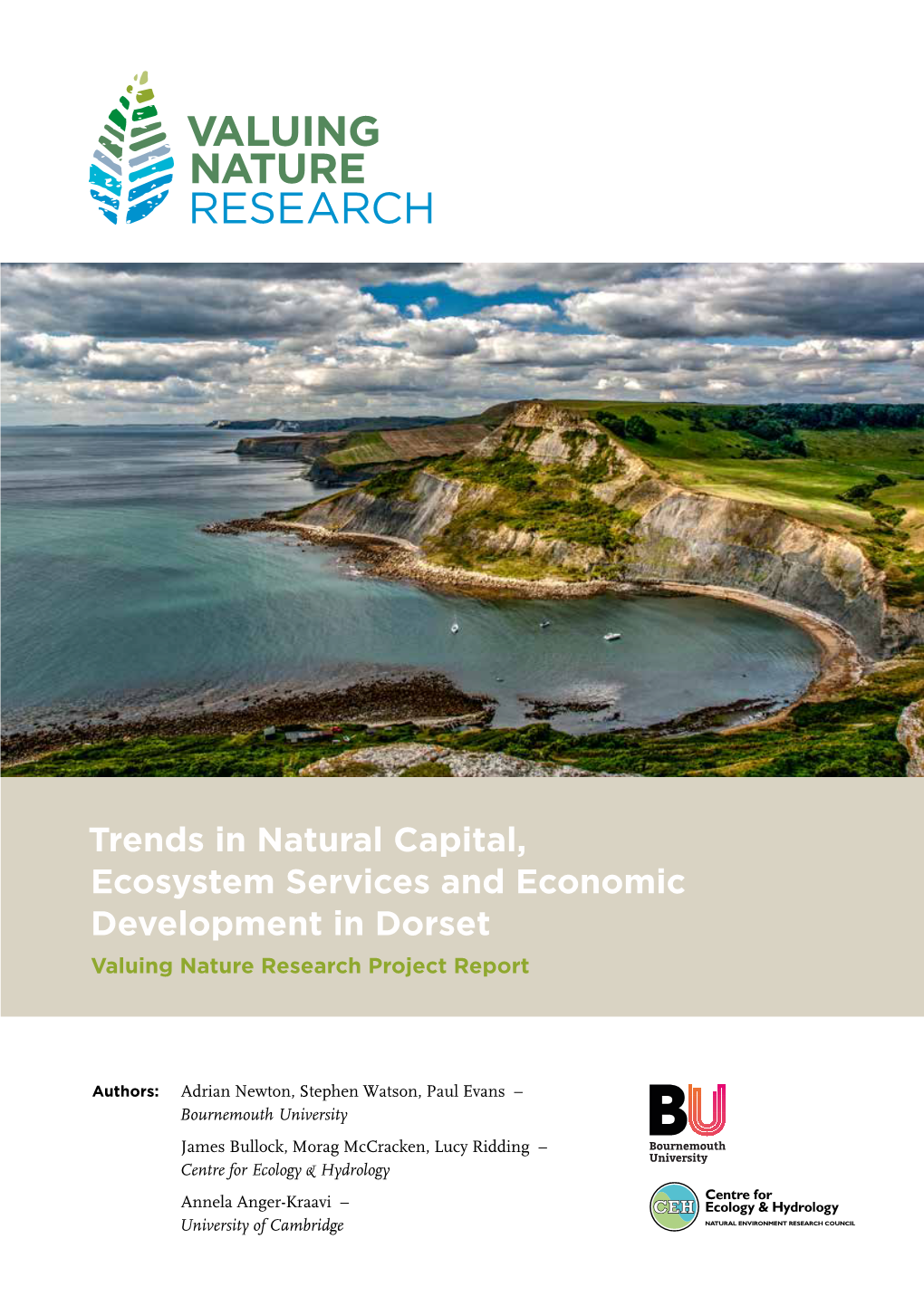 Trends in Natural Capital, Ecosystem Services and Economic Development in Dorset Valuing Nature Research Project Report