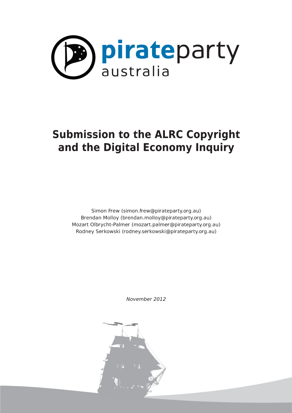 Submission to the ALRC Copyright and the Digital Economy Inquiry