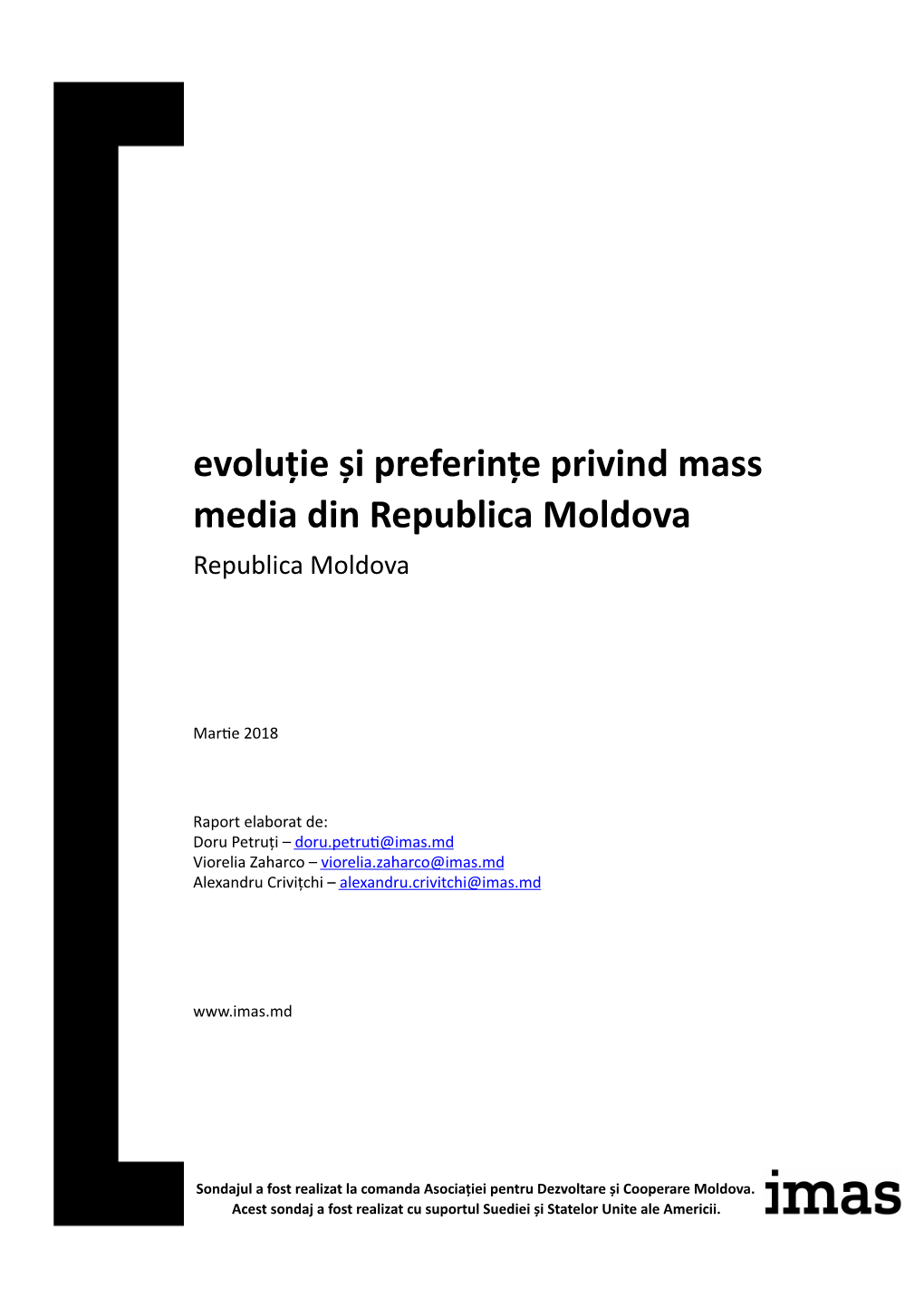 Evoluţie Și Preferinţe Privind Mass Media Din Republica Moldova Republica Moldova