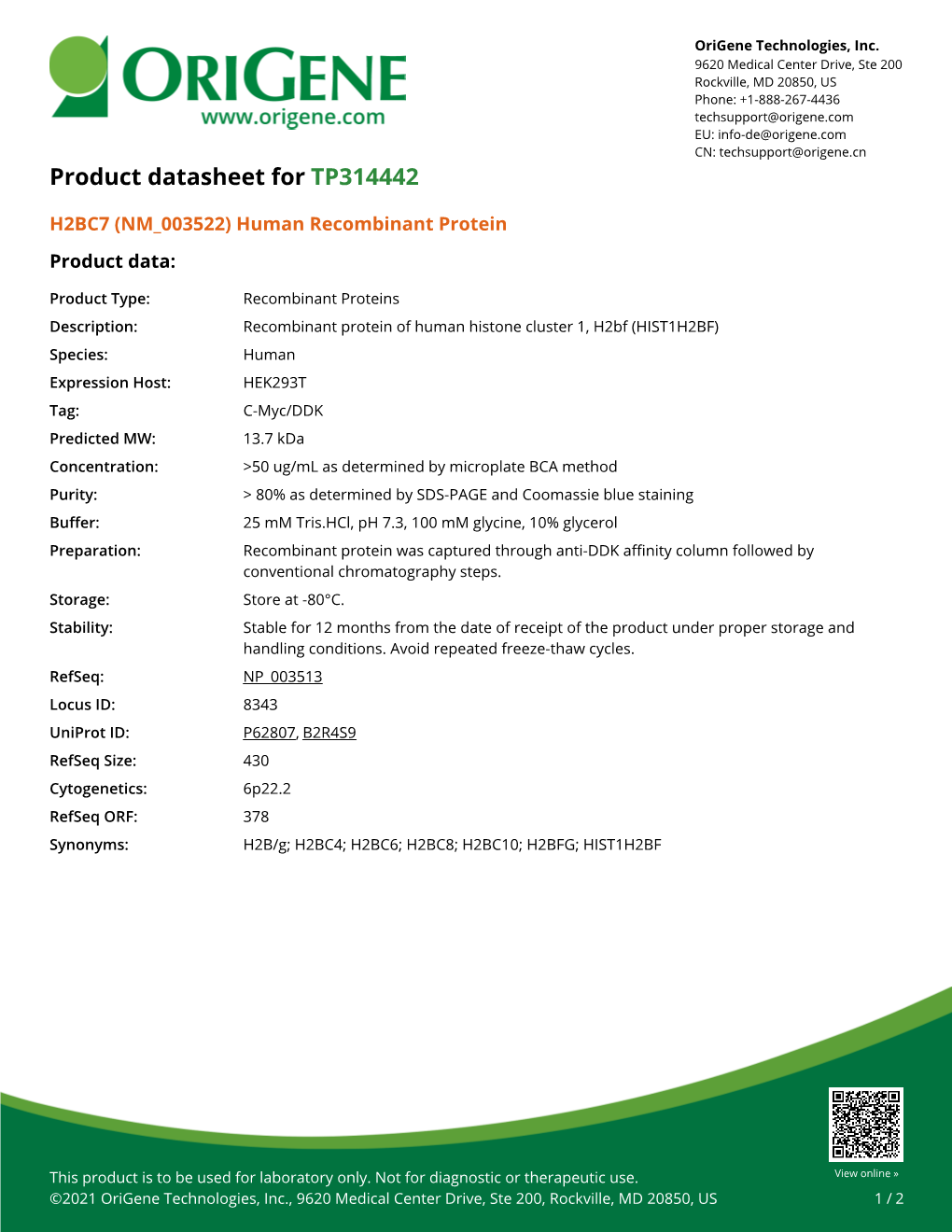 Human Recombinant Protein – TP314442