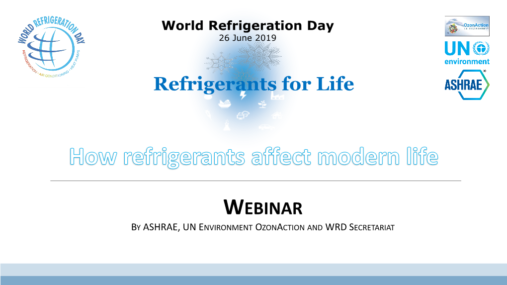 Refrigerants for Life Webinar