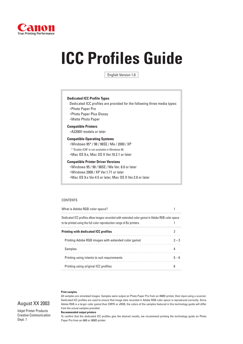 ICC Profiles Guide