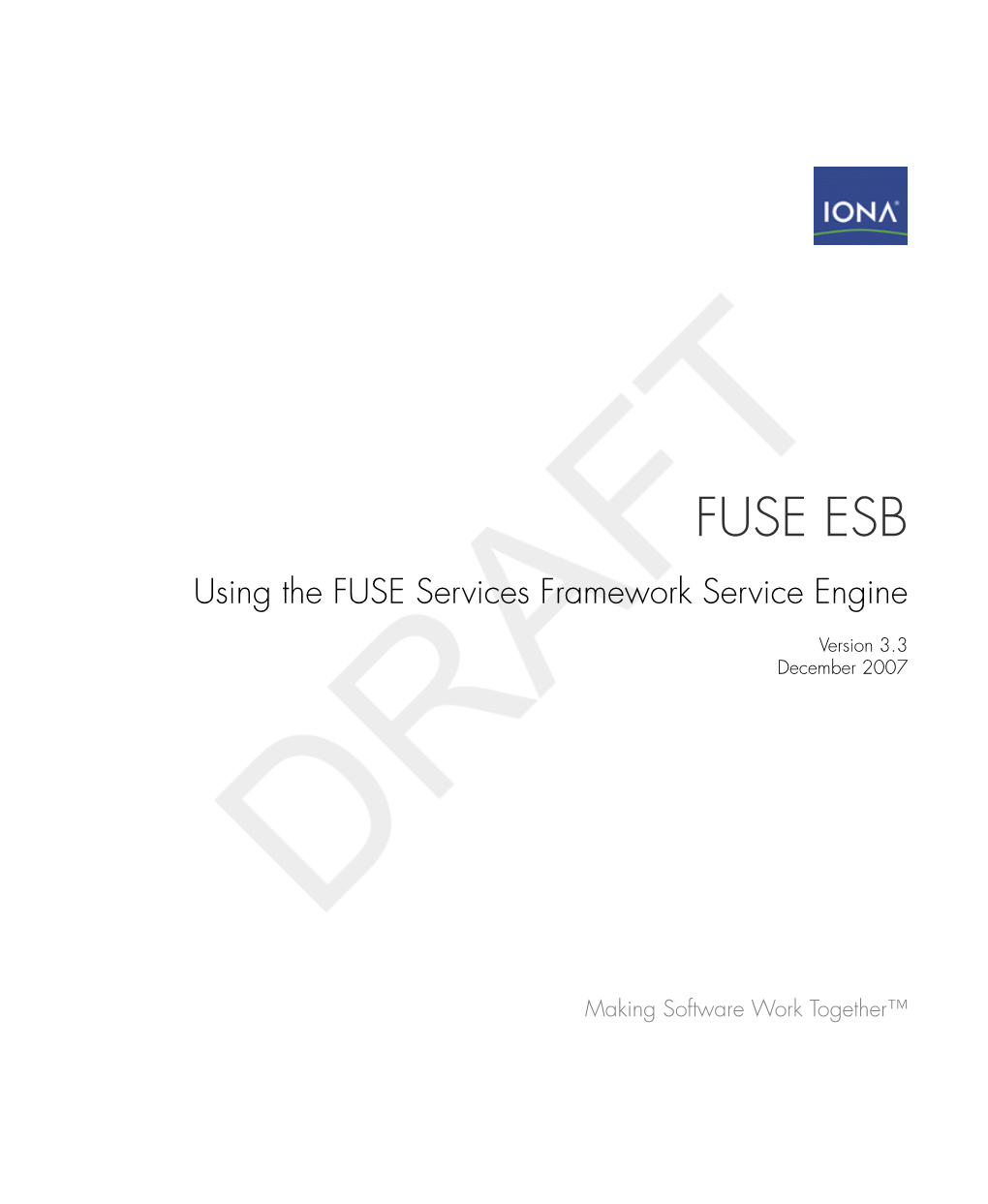 Using the FUSE Services Framework Service Engine