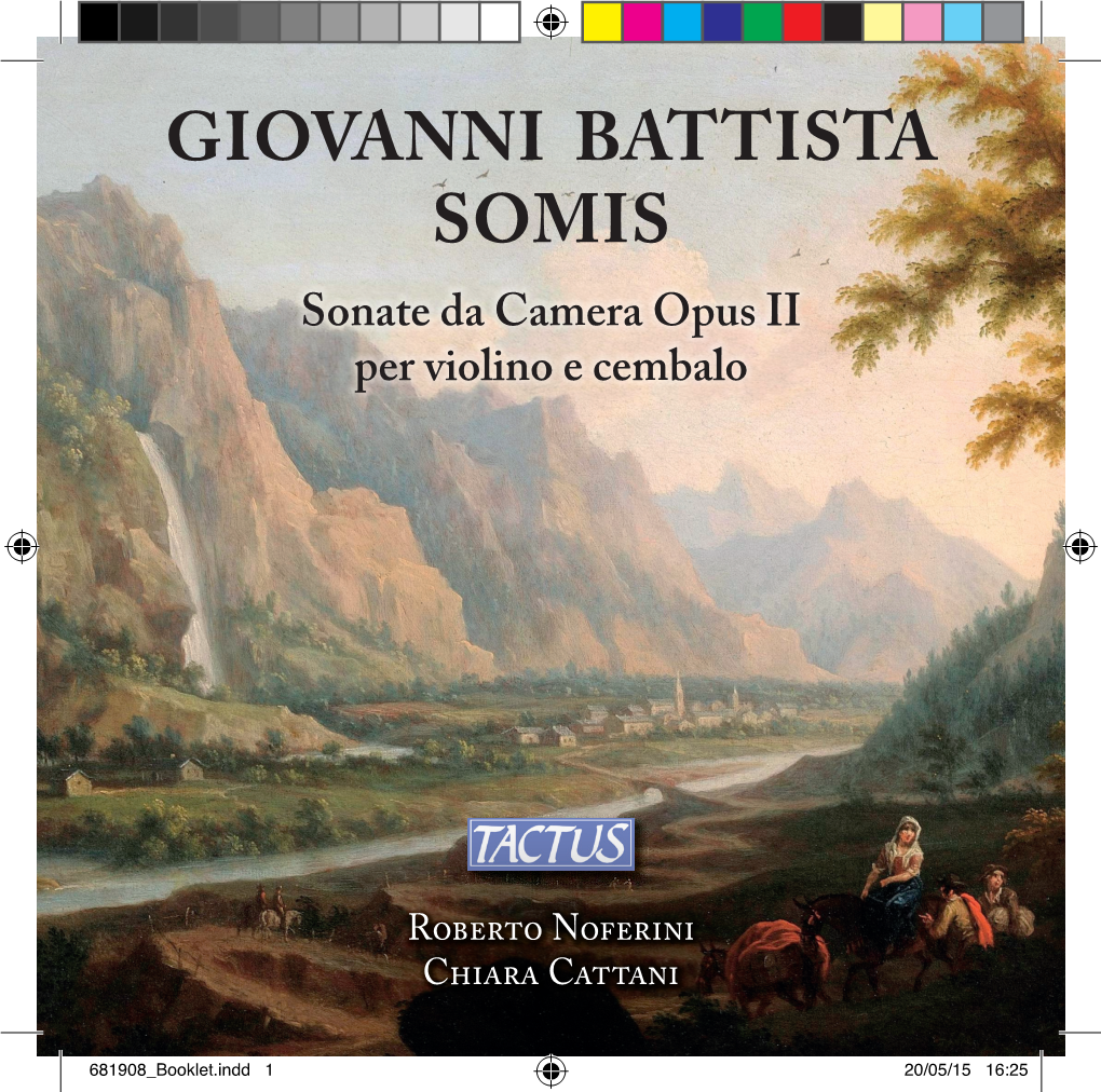 GIOVANNI BATTISTA SOMIS Sonate Da Camera Opus II Per Violino E Cembalo